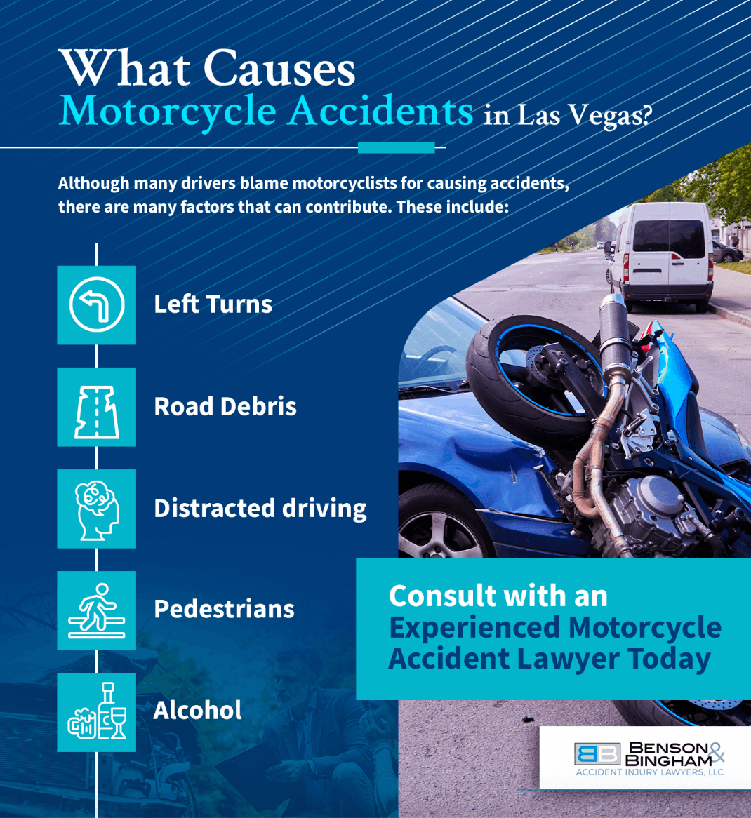 Infographic That Shows Who Is At Fault In Most Las Vegas Motorcycle Accidents