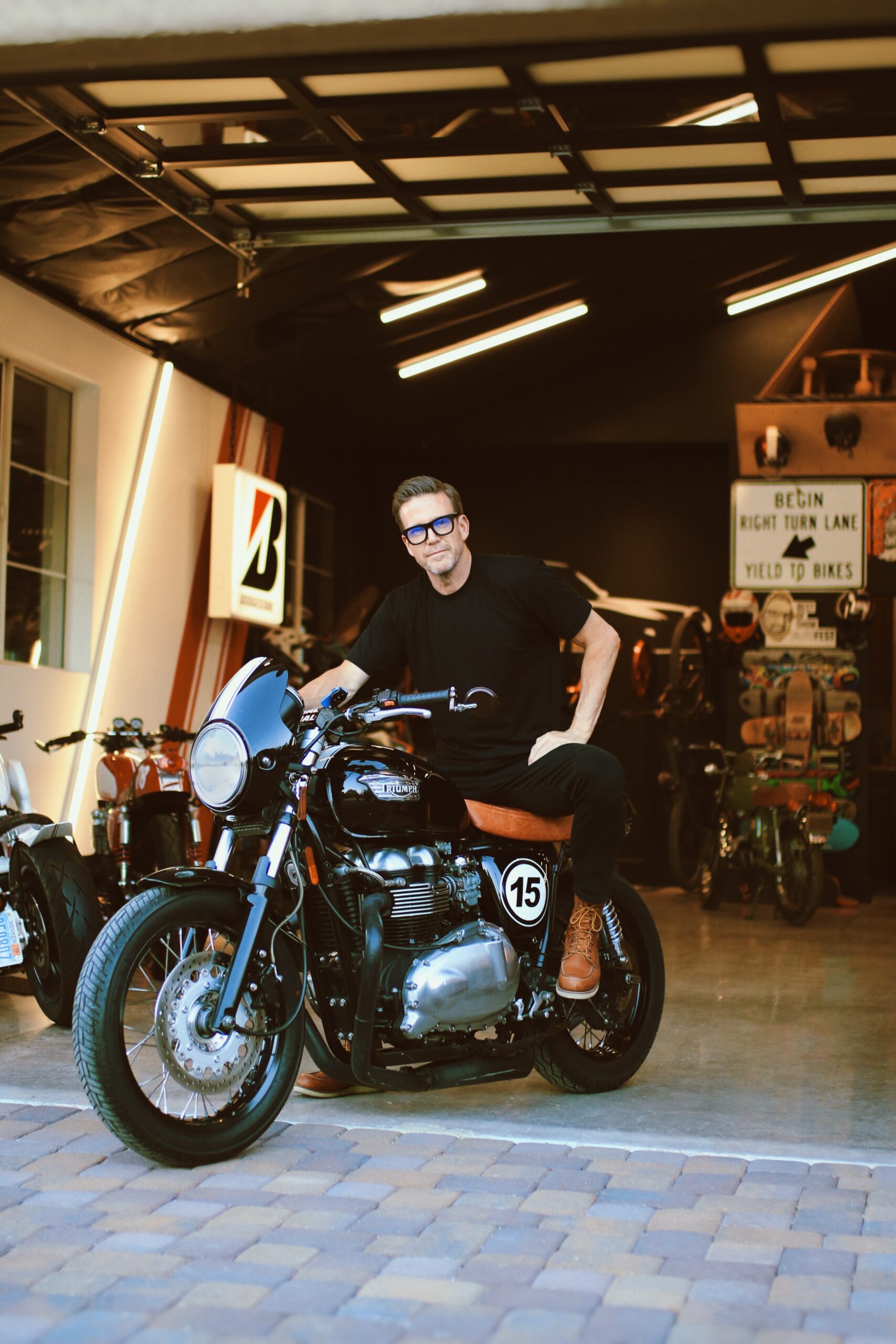 Ben J. Bingham with a Motorcycle