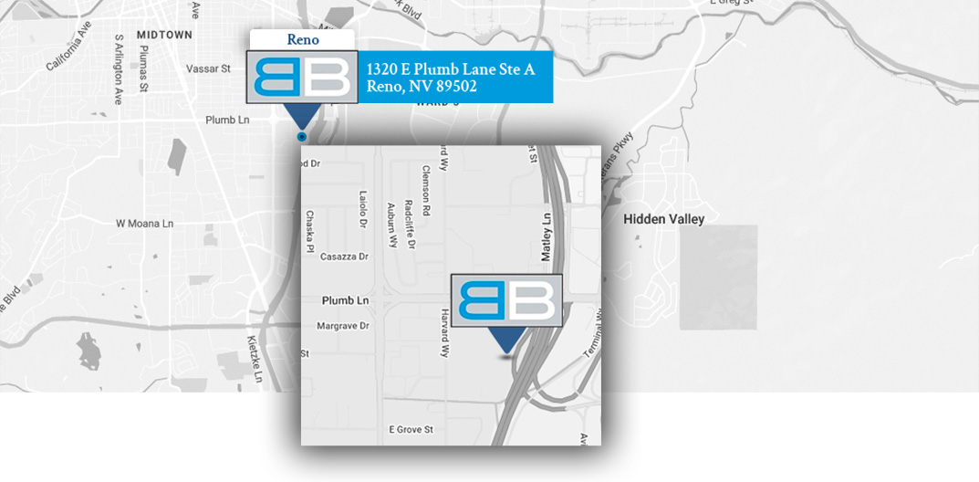 Map Showing Our Location At 626 S 10th St, Las Vegas, NV 89101