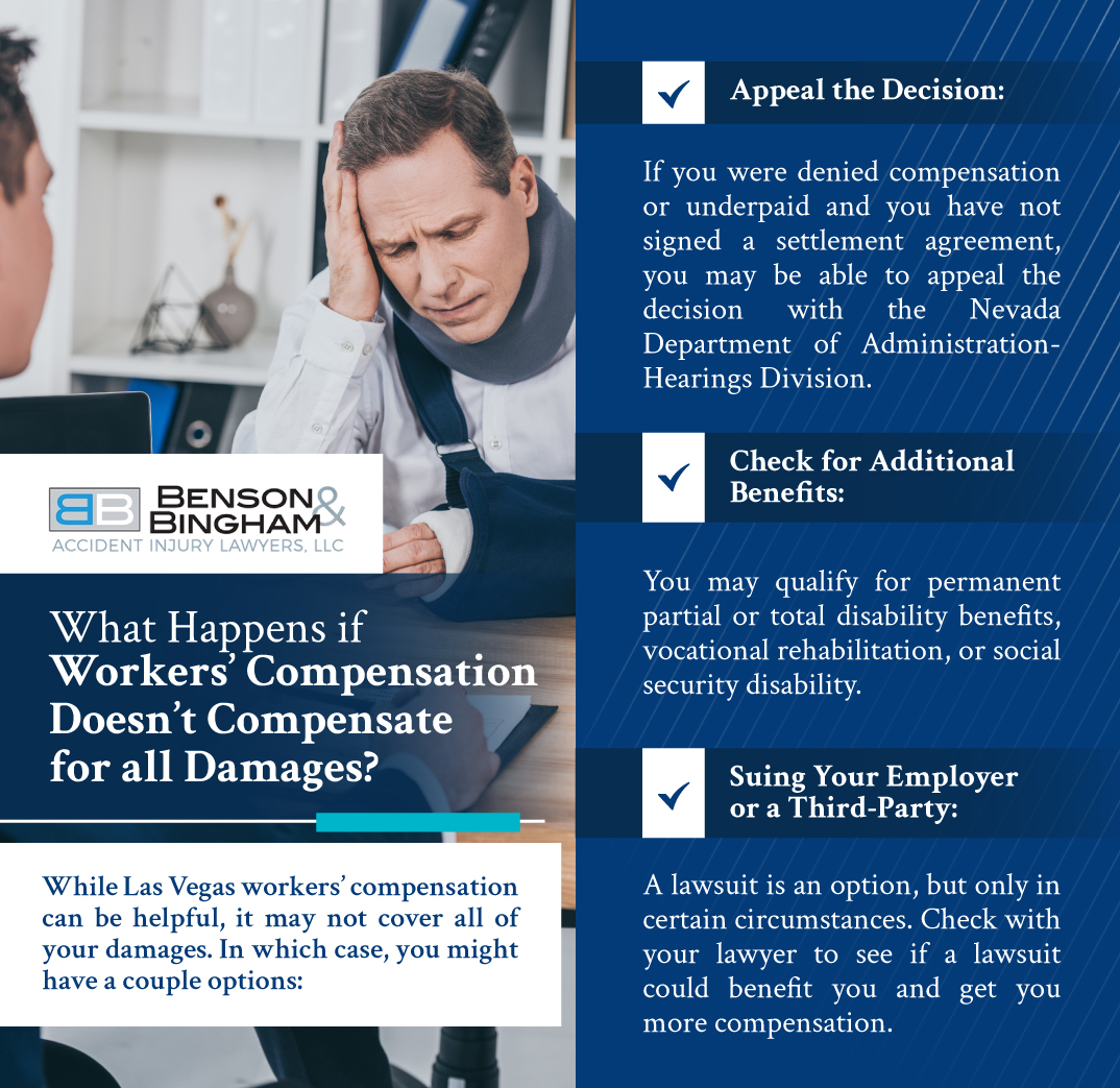 Infographic that explains What Happens if Workers’ Compensation Doesn’t Compensate For All Damages